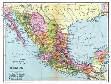 Old Mexico Map