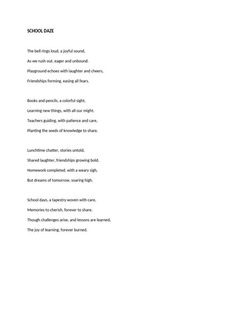 Old School Daze Script