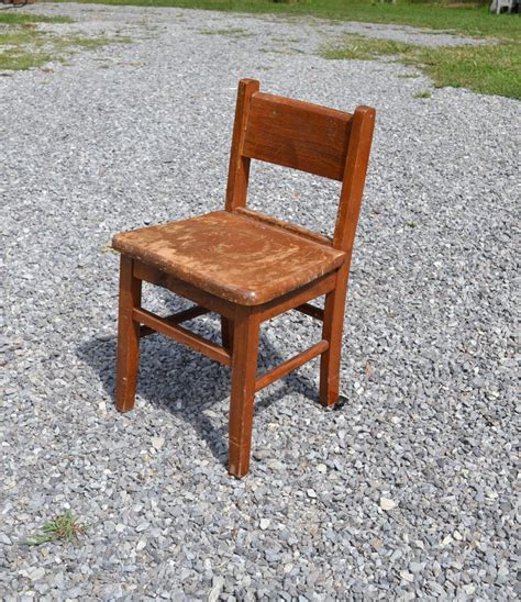 Old Wooden School Chair