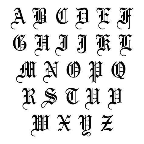 Old Writing Alphabet   10 Best Printable Old English Alphabet A Z - Old Writing Alphabet