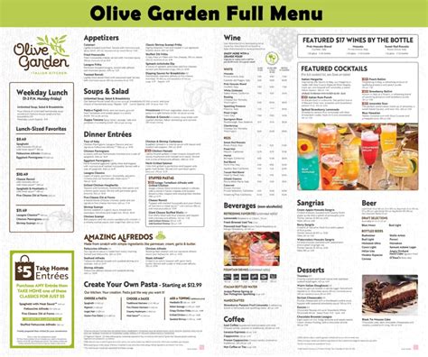 Olive Garden Menu Pdf