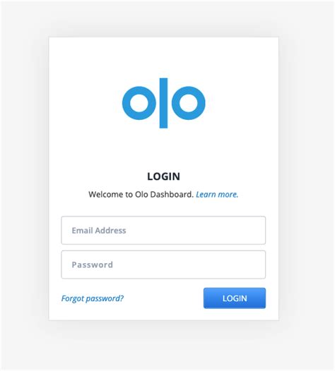 Olo Dashboard Login