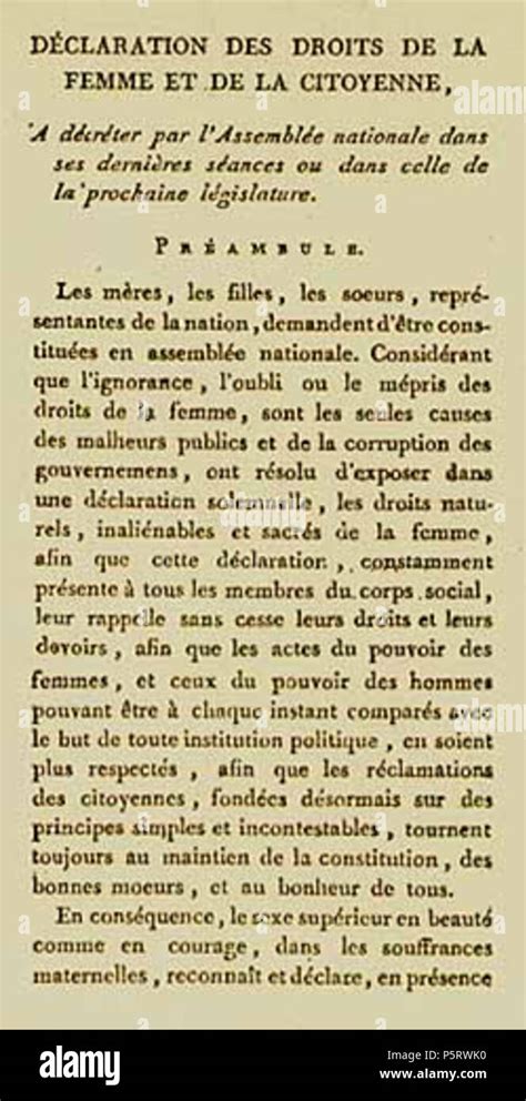 Olympe De Gouges 1791