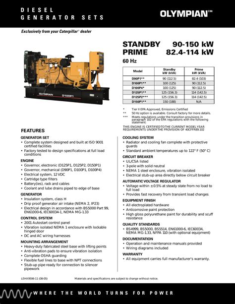 Olympian Generator Manual