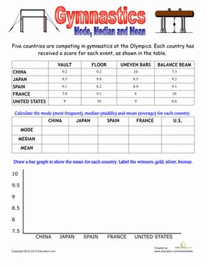 Olympic Math Gymnastics Worksheet Education Com Olympic Math Worksheet - Olympic Math Worksheet