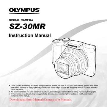 Read Olympus Sz 30Mr User Guide 