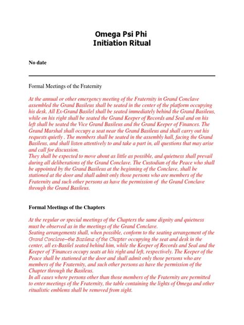 Omega Psi Phi Ritual Script