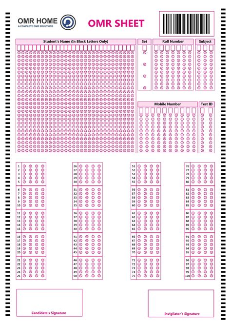Omr Sheet Answer Bhu