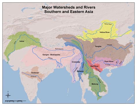 On Asia Map Riverssouth