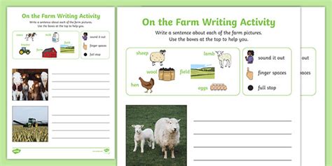 On The Farm Early Writing Activities Teacher Made Farm Writing Paper - Farm Writing Paper