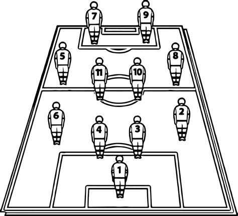 On The Football Field Coloring Page Soccer Field Coloring Page - Soccer Field Coloring Page