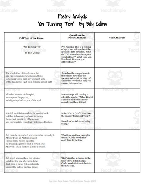 On Turning Ten Analysis