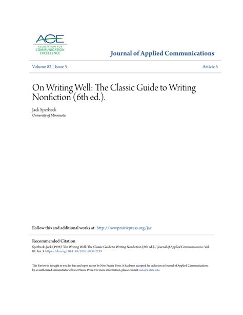 On Writing Well Pdf