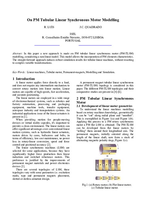 Read On Pm Tubular Linear Synchronous Motor Modelling 