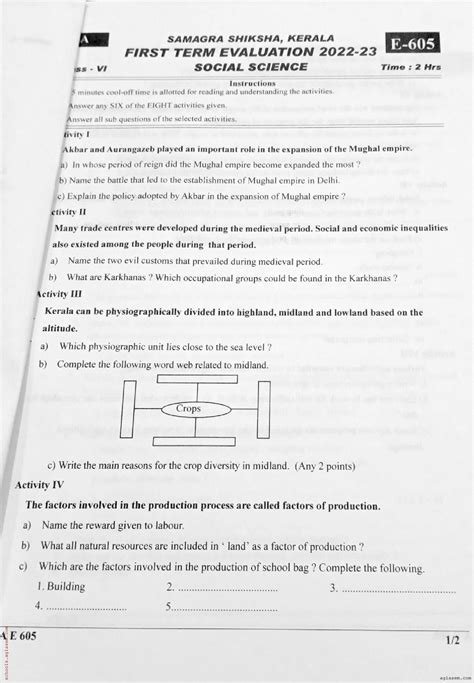 Onam Exam Question Paper