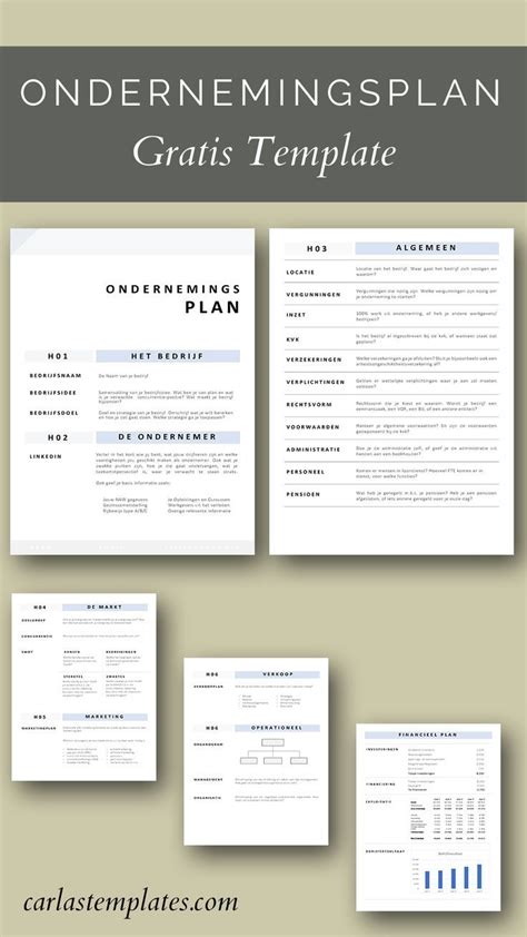 ondernemingsplan template