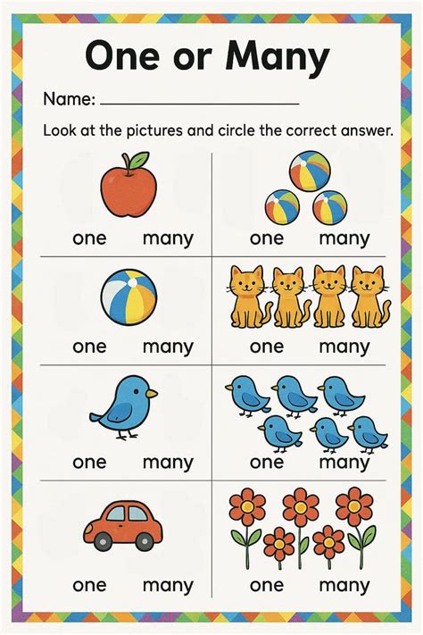 One And Many Worksheet