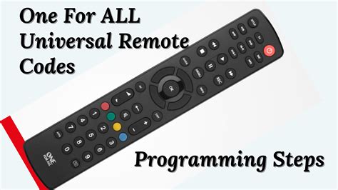 one for all remote code list