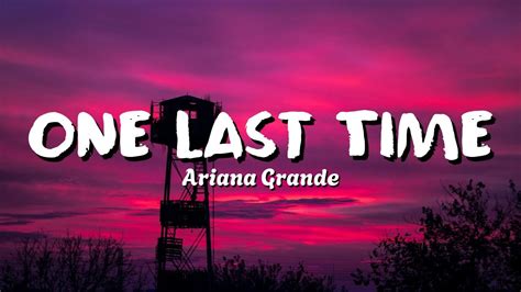 One Last Time Lyrics