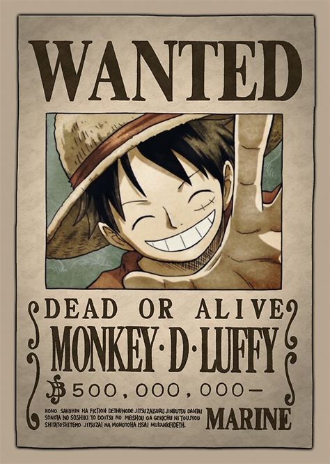 one piece wanted poster font