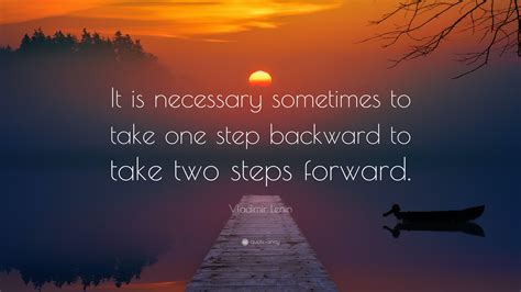 One Step Backward Two Steps Forward