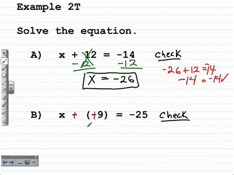 One Step Equations Part 1 One Step Math Equations - One Step Math Equations