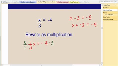 One Step Multiplication Equation Calculator Symbolab One Step Equations With Division - One Step Equations With Division