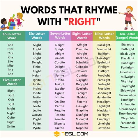 One Syllable Rhyming Words   Rhyming Words List Of 300 Interesting Words That - One Syllable Rhyming Words