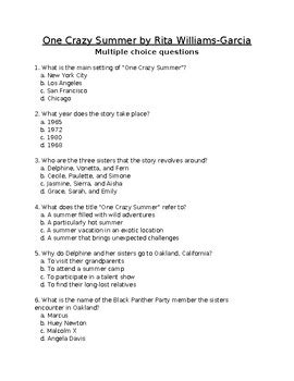 Read One Crazy Summer Questions And Answers 