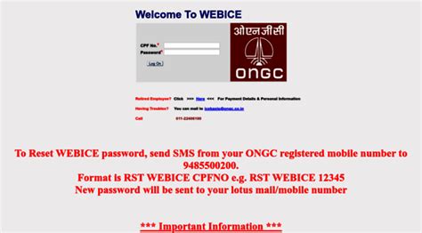 Ongc Webice Login
