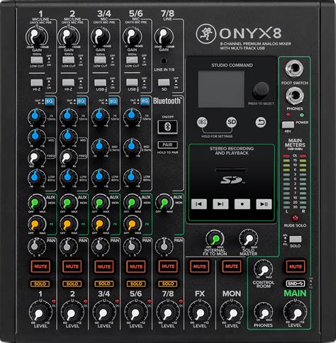 Onix8   Onyx8 8 Channel Premium Analog Usb Mixer Mackie - Onix8