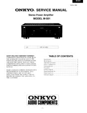 Read Onkyo M501 User Guide 