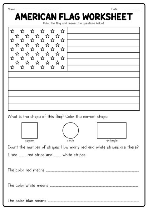 Online American Flag Worksheet A Free Kindergarten Learning Kindergarten Worksheet  American Flag - Kindergarten Worksheet; American Flag