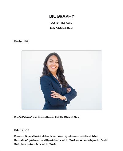 online biography builder