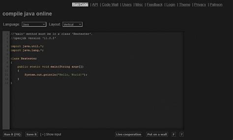 Online Java Compiler