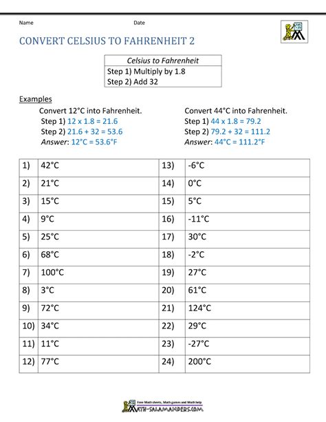 Online Math Games Temperature Conversion Convert A Temperature Math - Temperature Math