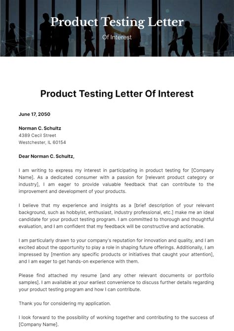Online Testing Letter