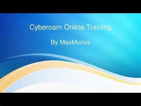 online video training cyberoam
