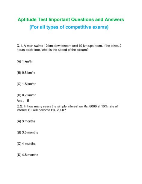 Read Online Online Aptitude Test Sample Papers 