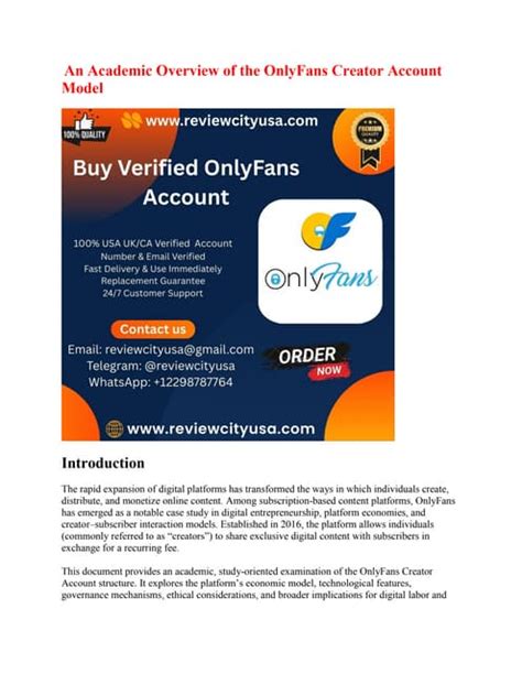 onlyfans creator account