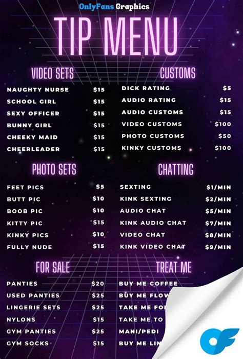 onlyfans menu examples