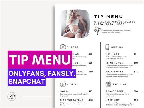 onlyfans tip menu creator