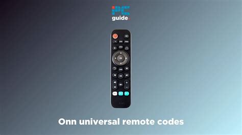 Onn Universal Remote Codes