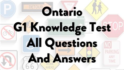 Download Ontario G1 Test Questions And Answers Wordpress 