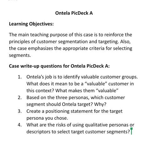 Read Online Ontela Picdeck B Case Analysis Exam 