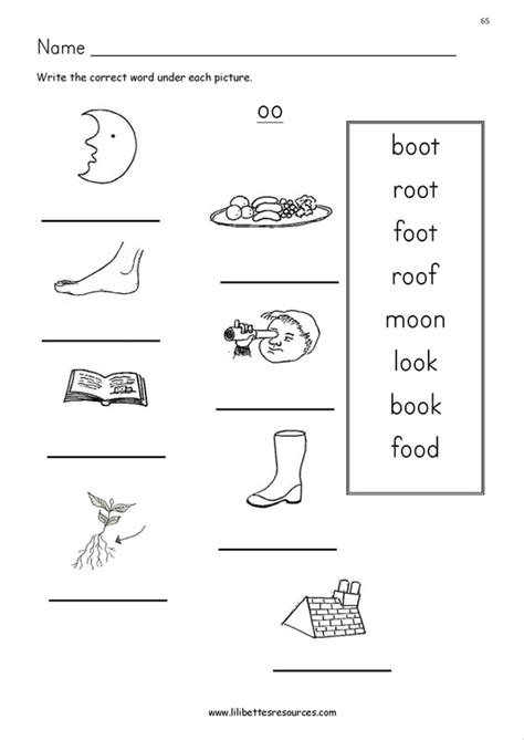 Oo Phonics Worksheets Free Sound It Out Phonics Oo Sound Worksheet - Oo Sound Worksheet