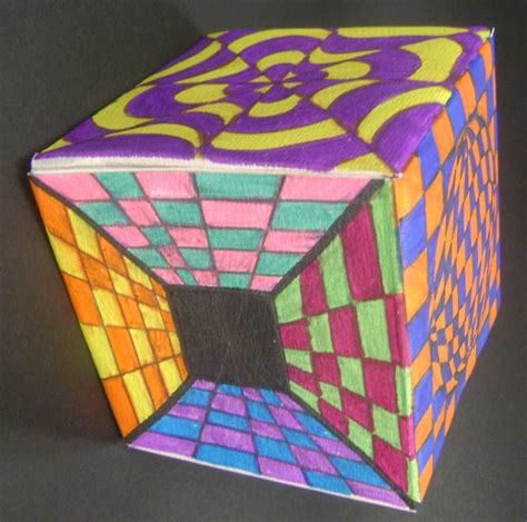 Op Art Cube Tpt Op Art Worksheet - Op Art Worksheet