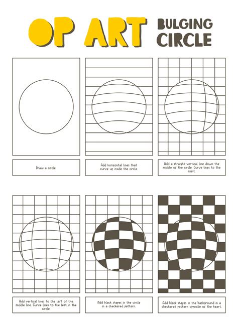 Op Art Worksheet   Op Art How To Draw Optical Illusion Teaching - Op Art Worksheet