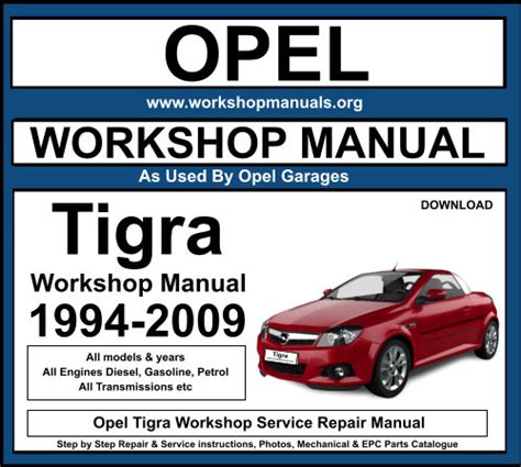Read Online Opel Tigra Service Manual 16 V 