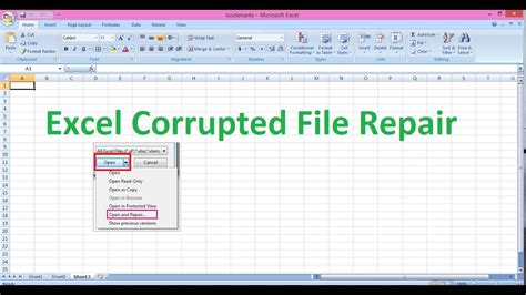 open and repair excel file